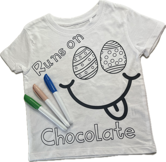 KIDS COLOUR ME EASTER SHIRTS